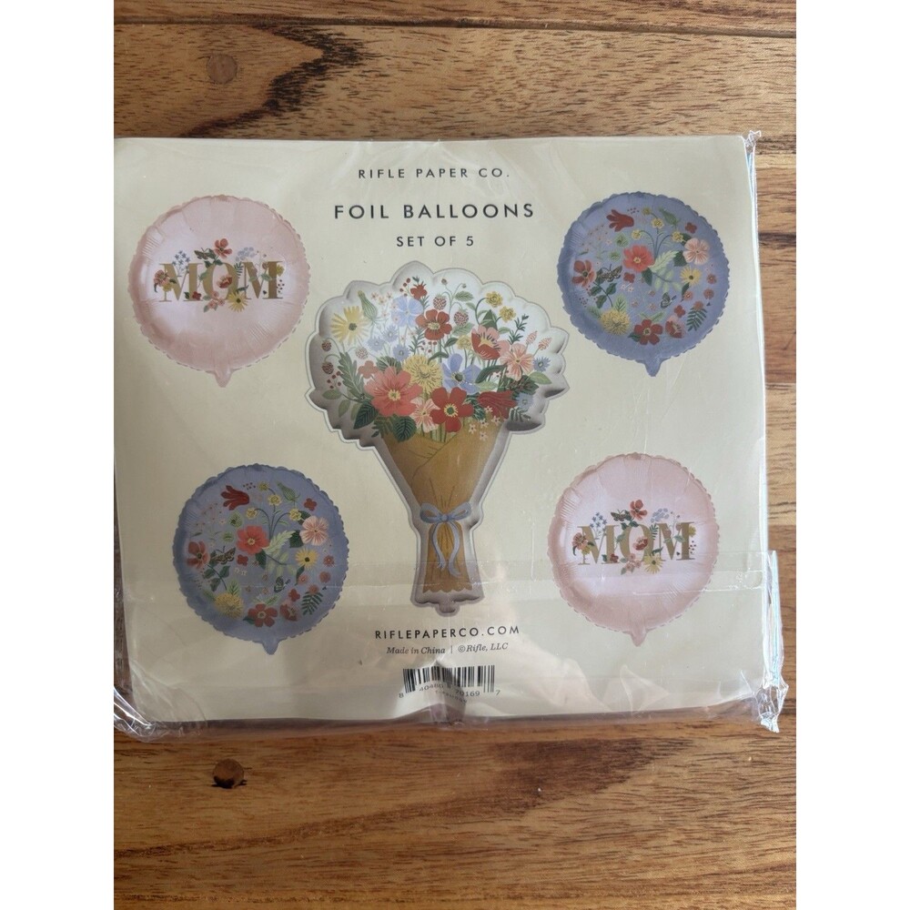 Rifle Paper Co 5 Ct Strawberry Fields Foil Mom Balloon Bundle New Mom!